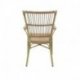 Chaise de bistrot James - rotin empilable - bambou naturel