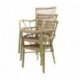 Chaise de bistrot James - rotin empilable - bambou naturel