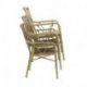 Chaise de bistrot James - rotin empilable - bambou naturel