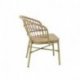 Chaise de bistrot Cornet - rotin empilable - bambou naturel