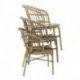 Chaise de bistrot Cornet - rotin empilable - bambou naturel