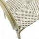 Chaise de bistrot Felix - en rotin empilable - bambou - blanc/Noir