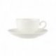 Sous-tasse à thé blanche porcelaine vitrifiée Ø15 cm - Collection Stella Hotel Villeroy et Boch