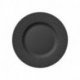 Assiette plate Ø22 cm porcelaine noire - Collection The Rock Black