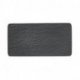 Assiette / Plat rectangulaire 35x18 cm porcelaine noire - Collection The Rock Black