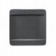 Assiette plate carrée 28x28 cm porcelaine noire - Collection The Rock Black