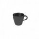 Tasse à café 11cl porcelaine noire 8,5x6,5x6 cm - Collection The Rock Black