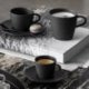 Tasse à café 11cl porcelaine noire 8,5x6,5x6 cm - Collection The Rock Black