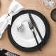 Assiette plate Ø22 cm porcelaine noire - Collection The Rock Black