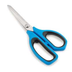 Ciseaux de cuisine lame microdentée 21,5cm bleu