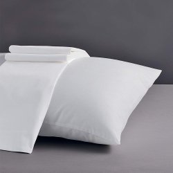 Taie d'oreiller Primo forme sac avec rabat intérieur 65x65 cm col. Blanc