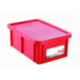 Bac alimentaire HACCP 35L Rouge (Produits carnés) avec couvercle - 600x400x230 mm