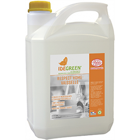 Liquide lavage plonge manuelle IdeGreen - bidon 5L - parfum pomme verte