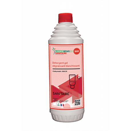 Détergent gel dégraissant et blanchissant - flacon 1L