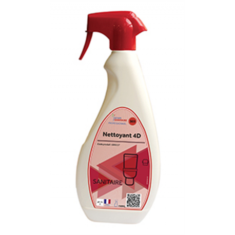 Nettoyant 4D détartrant désodorisant désinfectant dégraissant - vaporisateur 750 ml