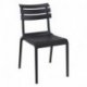 Chaise Helen en polypropylène empilable col - noir