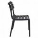 Chaise Helen en polypropylène empilable col - noir