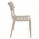 Chaise Helen en polypropylène empilable col - taupe