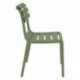 Chaise Helen en polypropylène empilable col - vert olive