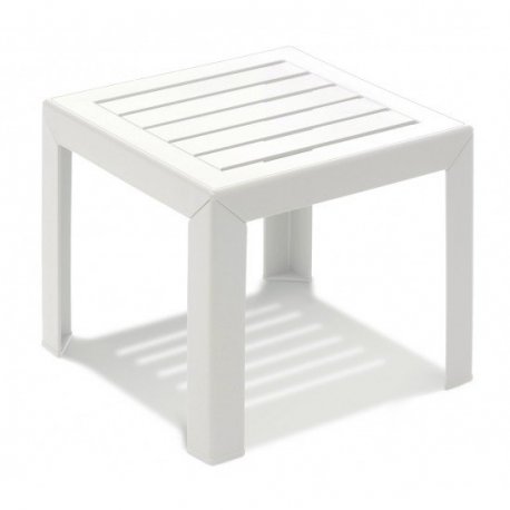 Table basse MIAMI - blanc - 1,7 kg - hauteur 35 cm - 40x40 cm