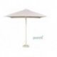 Parasol Eolo Pureti - blanc toile blanche - 9 kg - Ø tube 4,8 cm - toile 250x250 cm - Ht totale 266 cm