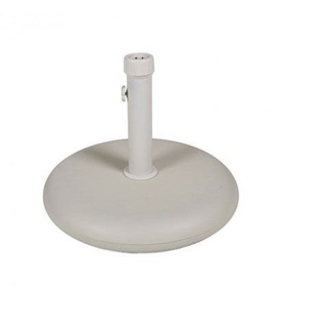 Base ronde de parasol Eolo Pureti col.blanc en ciment - 25 kg - Ø tube 5,5 cm - 48 cm de diamètre