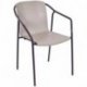 Fauteuil Rod - moka / perle - 4,5 kg - hauteur assise 45 cm - 57,5x57x78 cm