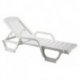 Bain de soleil MIAMI empilable - blanc - 67x190X42 cm