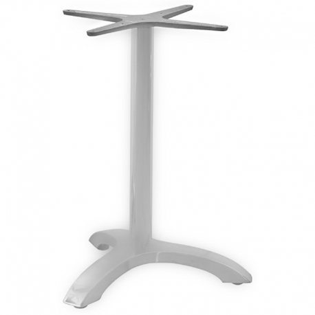 Pied de table Athena - gris aluminium - 3 branches en fonte - 5 kg - Ht 72 cm