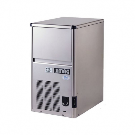 Machine à glaçons refroidissement air SDE18A - glaçons creux sucette 21g - prod. 18 kg/24h - stock 4 kg - 334x457x552 mm