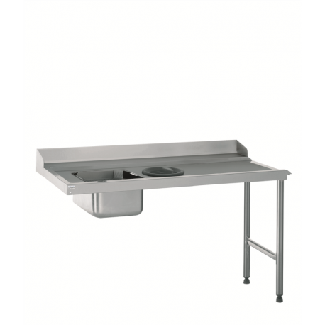 Table d'entrée - bac et TVD - raccordable à gauche - 1100x760x840 mm