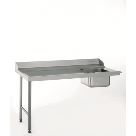 Table d'entrée - bac raccordable à droite - 1600x760x840 mm