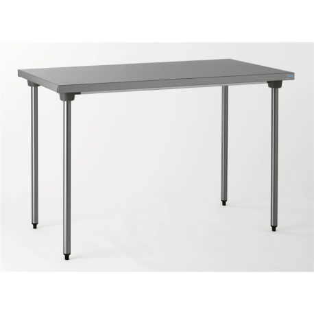 Table centrale inox sans étagère - sans roulettes - 1600x700x900 mm