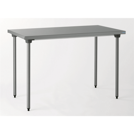 Table centrale inox sans étagère - sans roulettes - 2000x700x900 mm