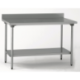 Table adossée inox avec étagère - sans roulettes - 1000x700x900 mm