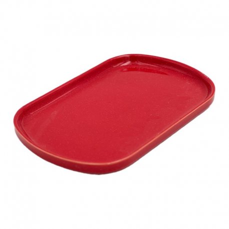 Assiette Oblong ovale rouge - Ø26 cm