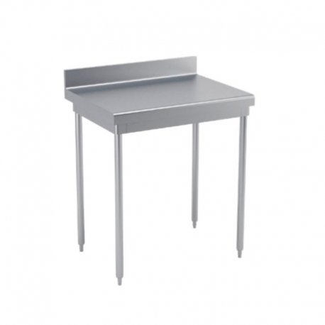 Table adossée en inox - sans étagère - 1800x700x900 mm