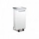 Poubelle en acier blanc - 100L - 470x416x970 mm