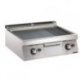 Grillade plaque 2/3 lisses + 1/3 nervuré chrome - gaz - 7kW - 800x700x250 mm