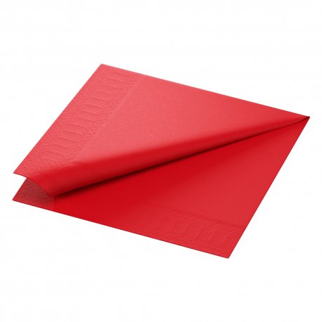 Serviette 2 plis 40x40 cm à usage unique Rouge