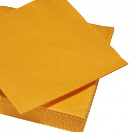 Serviette papier Airlaid 40x40 cm toucher textile mandarine