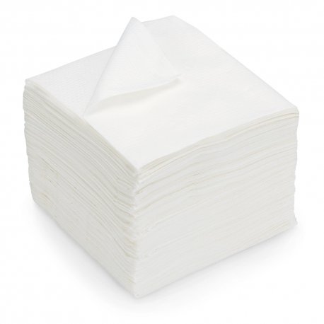 Serviette ouate 30x30 cm Harmonie 2 plis 100% pure ouate blanc par paquet de 100