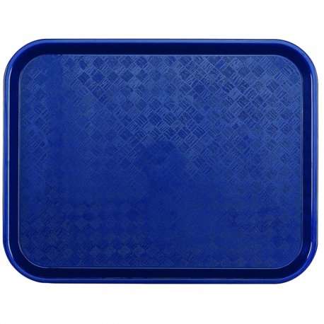 Plateau fast food bleu marine en polypropylène - 46x36 cm