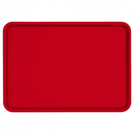 Plateau manutention rouge en polypropylène - 57,9x40,7 cm