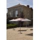 Parasol Eolo - anthracite toile noire - 4,54 kg - Ø tube 4,8 cm - toile 250x250 cm - Ht totale 266 cm