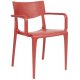 Fauteuil Town - rouge - 4,5 kg - hauteur assise 47 cm - 56,5x54x80 cm