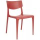 Chaise Town - rouge - 3,9 kg - hauteur assise 47 cm - 50x55x84 cm