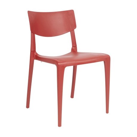 Chaise Town - rouge - 3,9 kg - hauteur assise 47 cm - 50x55x84 cm