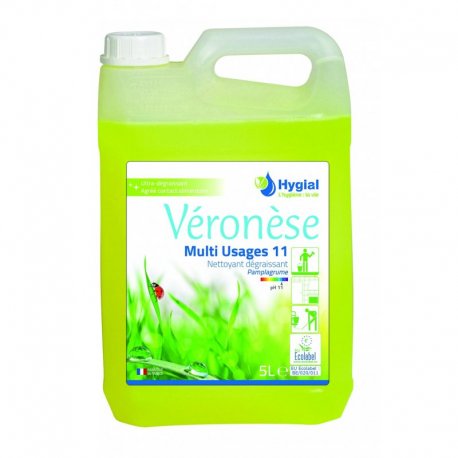 Nettoyant ultra-dégraissant toutes surfaces Ecolabel VERONESE MULTI USAGES 11 - Bidon de 5L